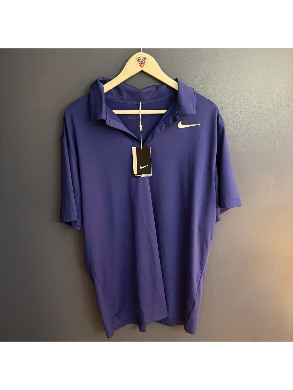 Nike Golf Dri-Fit Standard Fit Polo Shirt Men's Royal Blue XL NWT